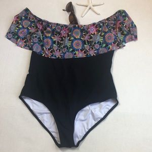 X0CH d.origen Off Shoulder One Piece Swimsuit XXL